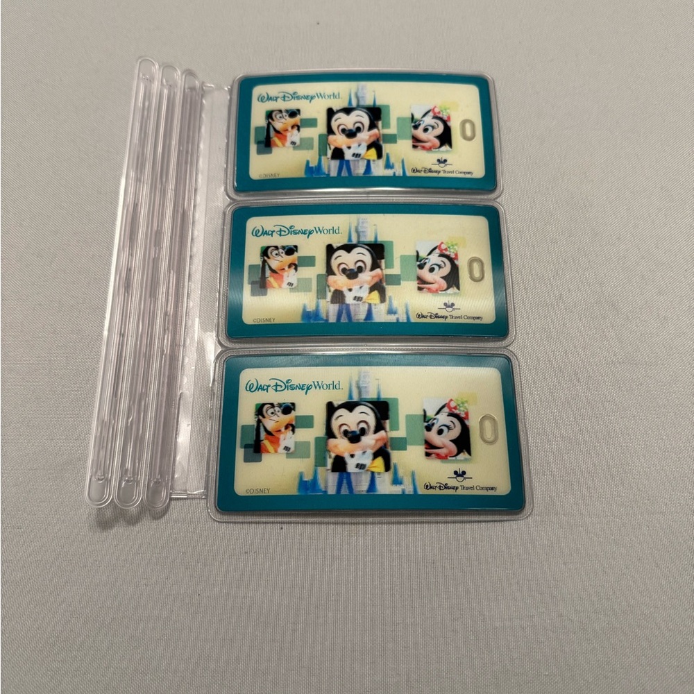 Official Disney World Character 3D Luggage Tags Set of 6 - Picture 3 of 3